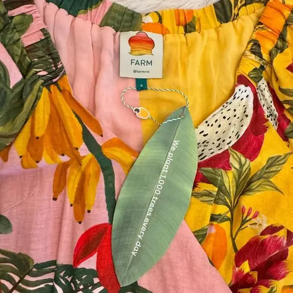 Farm Rio Mixed Print Midi Wrap Dress Small NWT - Picture 13 of 16